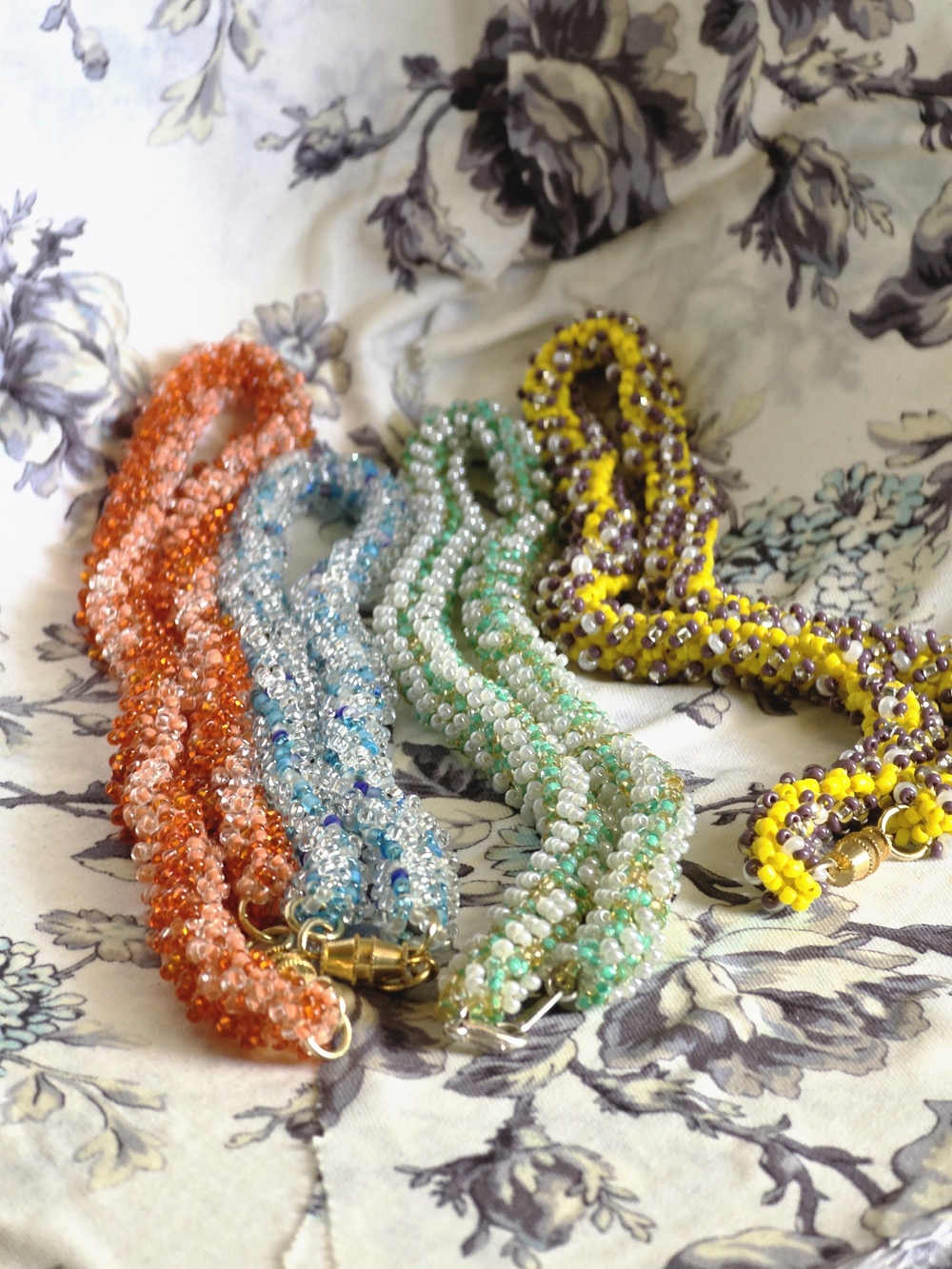 Handmade Beaded Women's Bracelet - Orange, Blue, Green, Yellow